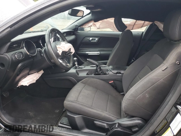 2017 Ford Mustang V6 with VIN 1FA6P8AMXH5212110, listed as a Copart auction lot 57043455 with 66,242 mi miles and Salvage title. Bid and sale history available at DreamBid. Image 7.