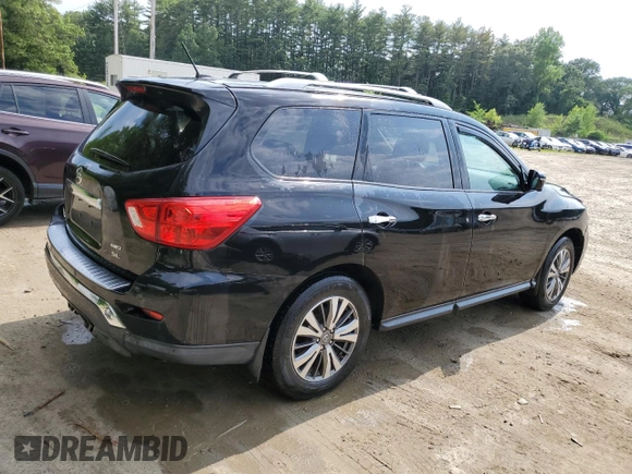 2017 Nissan Pathfinder SV with VIN 5N1DR2MM4HC630741, listed as a Copart auction lot 60698795 with 134,302 mi miles and Clean title. Bid and sale history available at DreamBid. Image 3.