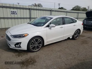 2019 Ford Fusion Titanium with VIN 3FA6P0K95KR237352, listed as a Copart auction lot 50257345 with 70,807 mi miles and Salvage Title. Bid and sale history available at carsss.com. Image 1.