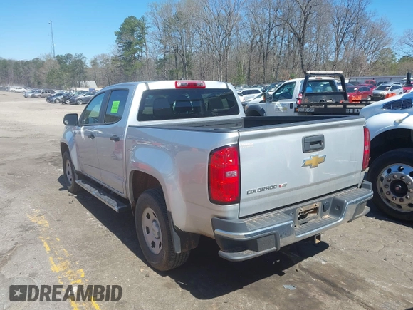 2020 Chevrolet Colorado 2WD Work Truck with VIN 1GCGSBEN7L1122460, listed as a IAAI auction lot 41815237 with 34,781 mi miles and . Bid and sale history available at DreamBid. Image 3.