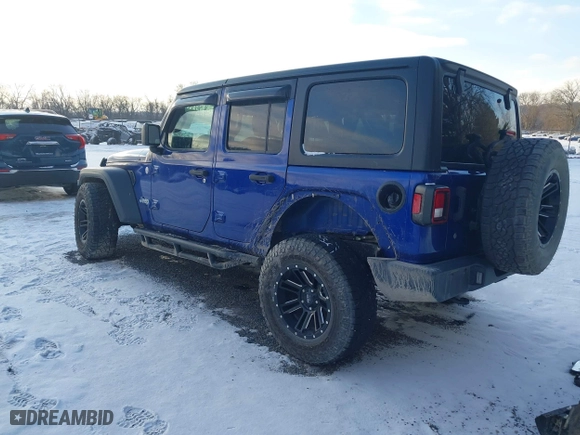2018 Jeep Wrangler Unlimited Sport S with VIN 1C4HJXDNXJW265764, listed as a IAAI auction lot 41359018 with 50,941 mi miles. Bid and sale history available at carsss.com. Image 3.