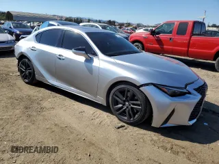 2023 Lexus IS with VIN JTHCA1D22P5125427, listed as a Copart auction lot 73154004 with 16,182 mi miles and Salvage Title. Bid and sale history available at carsss.com. Image 4.