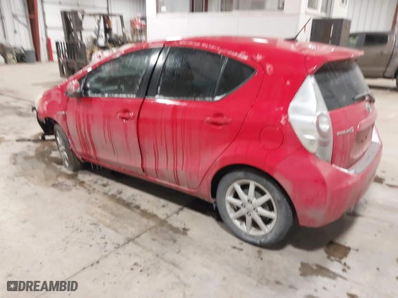 2013 Toyota Prius c One with VIN JTDKDTB32D1038030, listed as a IAAI auction lot 41568174 with 1 mi miles. Bid and sale history available at carsss.com. Image 3.