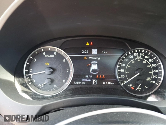 2022 Infiniti QX55 Sensory with VIN 3PCAJ5L31NF104767, listed as a Copart auction lot 57218455 with 73,694 mi miles and Clean title. Bid and sale history available at DreamBid. Image 9.
