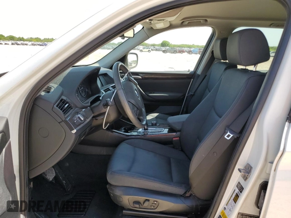 2014 BMW X3 xDrive28i with VIN 5UXWX9C56E0D37539, listed as a Copart auction lot 52455925 with 122,040 mi miles and Salvage Title. Bid and sale history available at DreamBid. Image 7.