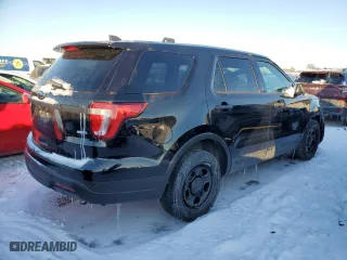 2018 Ford Police Interceptor Utility with VIN 1FM5K8AR2JGC17257, listed as a Copart auction lot 44975415 with 81,927 mi miles and Salvage Title. Bid and sale history available at carsss.com. Image 3.