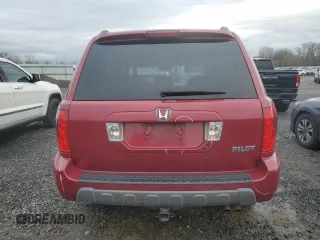 2005 Honda Pilot EX with VIN 2HKYF184X5H568118, listed as a Copart auction lot 50090105 with 206,952 mi miles and Salvage Title. Bid and sale history available at carsss.com. Image 6.