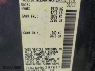 2013 Nissan Altima 2.5 SV with VIN 1N4AL3AP6DC297617, listed as a Copart auction lot 49084775 with 121,565 mi miles and Clean Title. Bid and sale history available at carsss.com. Image 12.