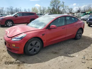 2022 Tesla Model 3 Long Range with VIN 5YJ3E1EB3NF180534, listed as a Copart auction lot 50771205 with 33,102 mi miles and Non Repairable. Bid and sale history available at DreamBid. Image 1.
