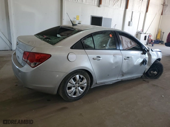 2013 Chevrolet Cruze LS with VIN 1G1PA5SH1D7294249, listed as a Copart auction lot 48720345 with 0 mi miles and Salvage Title. Bid and sale history available at carsss.com. Image 3.