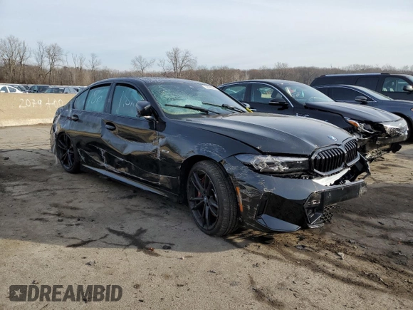 2023 BMW 3 Series 330e xDrive with VIN 3MW39FS0XP8D43902, listed as a Copart auction lot 80539264 with Not Provided miles and Non Repairable. Bid and sale history available at carsss.com. Image 4.