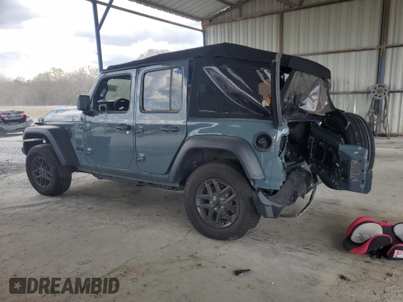 2024 Jeep Wrangler Sport S with VIN 1C4PJXDG3RW341205, listed as a Copart auction lot 48971235 with 4,298 mi miles and Salvage title. Bid and sale history available at DreamBid. Image 2.