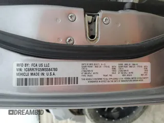 2021 Ram 1500 Tradesman z VIN 1C6RR7FG5MS584780, wystawiony jako Copart lot #53982845 z przebiegiem 74 396 mil mil oraz Szkoda całkowita • Salvage title. Historia ofert i sprzedaży dostępna na DreamBid. Obrazek 12.