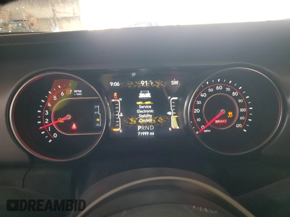 2021 Jeep Gladiator Mojave with VIN 1C6JJTEG1ML577771, listed as a Copart auction lot 60796245 with 71,999 mi miles and Salvage title. Bid and sale history available at DreamBid. Image 9.
