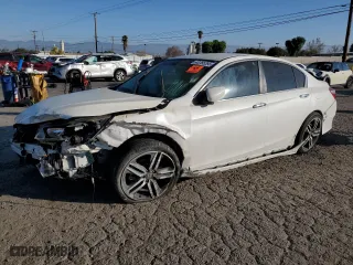 2016 Honda Accord Sedan Sport with VIN 1HGCR2F5XGA186394, listed as a Copart auction lot 43765285 with NaN miles and Salvage Title. Bid and sale history available at carsss.com. Image 1.