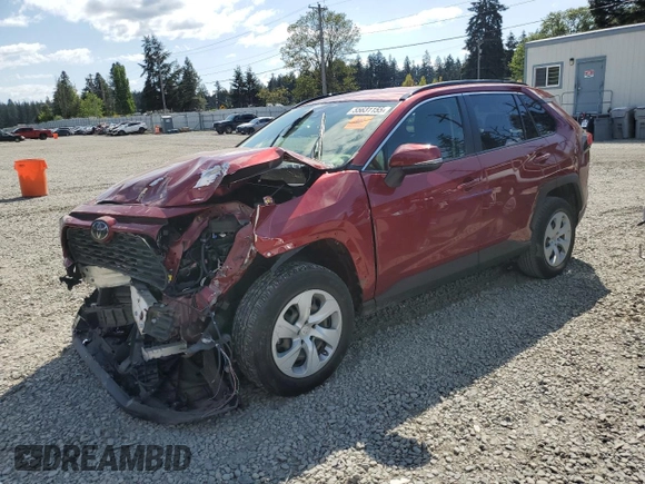 2019 Toyota RAV4 LE with VIN JTMG1RFV4KJ016086, listed as a Copart auction lot 55631155 with 60,604 mi miles and Salvage Title. Bid and sale history available at DreamBid. Image 1.