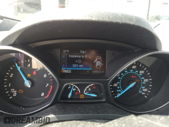2015 Ford Escape Titanium with VIN 1FMCU0JX8FUC03874, listed as a Copart auction lot 61259665 with 98,933 mi miles and Salvage title. Bid and sale history available at DreamBid. Image 9.