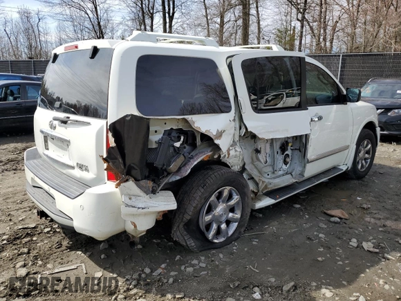2005 Infiniti QX56 with VIN 5N3AA08C95N813088, listed as a Copart auction lot 45270084 with 300,536 mi miles and Salvage Title. Bid and sale history available at carsss.com. Image 3.