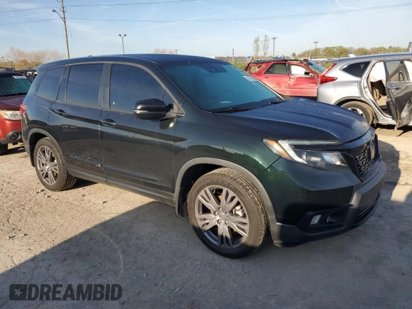 2019 Honda Passport EX-L with VIN 5FNYF7H56KB003404, listed as a Copart auction lot 53935625 with 66,890 mi miles and Salvage title. Bid and sale history available at DreamBid. Image 4.
