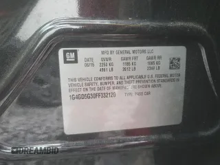 2015 Buick LaCrosse Premium I with VIN 1G4GD5G30FF332120, listed as a Copart auction lot 51836505 with 110,216 mi miles and Salvage Title. Bid and sale history available at carsss.com. Image 12.