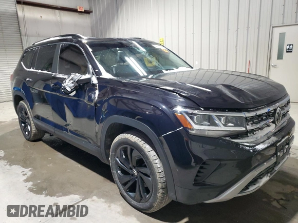 2022 Volkswagen Atlas 3.6L V6 SE w/Technology with VIN 1V2KR2CA1NC554876, listed as a Copart auction lot 44112265 with 46,958 mi miles and Salvage Title. Bid and sale history available at carsss.com. Image 4.