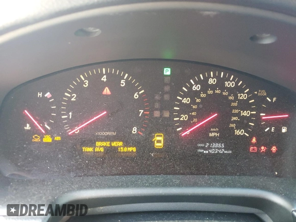 2001 Lexus LS 430 with VIN JTHBN30F810046417, listed as a Copart auction lot 52645575 with 213,865 mi miles and Salvage Title. Bid and sale history available at carsss.com. Image 9.