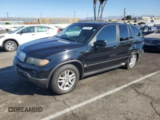 2004 BMW X5 3.0i with VIN 5UXFA13554LU45888, listed as a Copart auction lot 78739784 with 142,668 mi miles and Salvage Title. Bid and sale history available at carsss.com. Image 1.