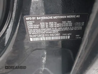 2014 BMW X6 50i z VIN 5UXFG8C51EL592380, wystawiony jako IAAI lot #41566410 z przebiegiem 110 142 mil mil oraz . Historia ofert i sprzedaży dostępna na DreamBid. Obrazek 9.