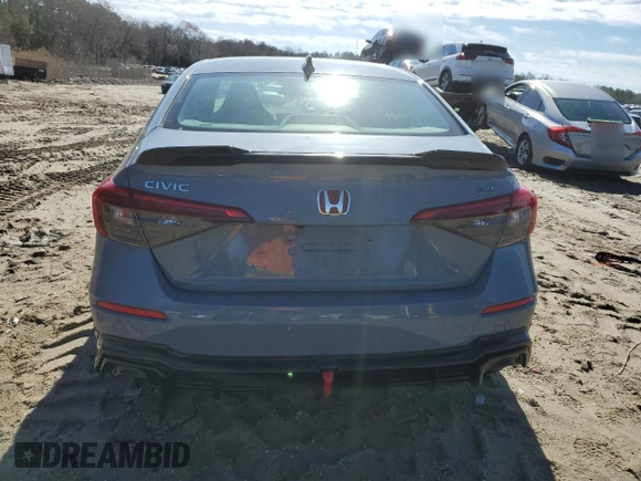 2022 Honda Civic Si with VIN 2HGFE1E54NH471949, listed as a Copart auction lot 50226145 with 50,535 mi miles and Salvage Title. Bid and sale history available at DreamBid. Image 6.