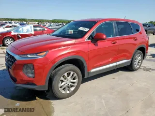 2019 Hyundai Santa Fe SE with VIN 5NMS23AD8KH077885, listed as a Copart auction lot 52036945 with 114,136 mi miles and Salvage Title. Bid and sale history available at carsss.com. Image 1.