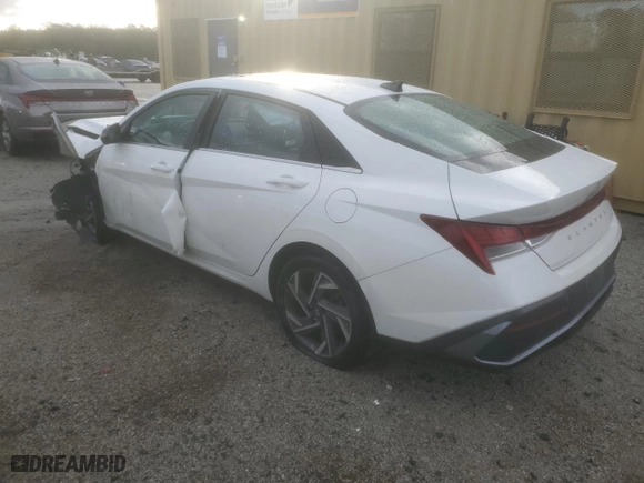 2024 Hyundai Elantra Limited with VIN KMHLP4DG1RU640310, listed as a Copart auction lot 41436685 with 24,462 mi miles and Non Repairable. Bid and sale history available at carsss.com. Image 2.
