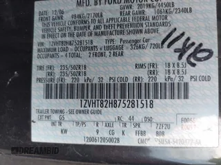2007 Ford Mustang GT Deluxe с VIN 1ZVHT82H875281518, выставлен на аукционе IAAI как лот 42633779 с пробегом 238 474 миль миль и . История ставок и продаж доступна на DreamBid. Изображение 9.