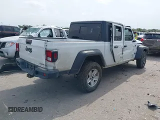 2020 Jeep Gladiator Sport S with VIN 1C6HJTAG9LL161535, listed as a IAAI auction lot 42053904 with 104,260 mi miles and . Bid and sale history available at DreamBid. Image 4.