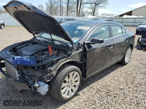 2014 Buick LaCrosse Leather with VIN 1G4GC5G38EF130286, listed as a Copart auction lot 54661645 with 77,278 mi miles and Salvage title. Bid and sale history available at DreamBid. Image 1.