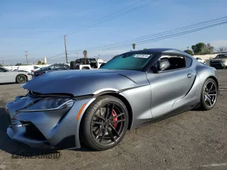 2021 Toyota GR Supra 3.0 with VIN WZ1DB0C04MW038391, listed as a Copart auction lot 83372814 with 0 mi miles and Salvage Title. Bid and sale history available at carsss.com. Image 1.