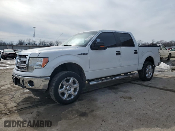 2014 Ford F-150 XL with VIN 1FTFW1EF9EKF97883, listed as a Copart auction lot 46452045 with 127,277 mi miles and Salvage title. Bid and sale history available at DreamBid. Image 1.