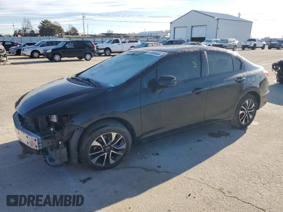 2013 Honda Civic EX with VIN 2HGFB2F88DH501007, listed as a Copart auction lot 46568865 with 138,645 mi miles and Salvage Title. Bid and sale history available at DreamBid. Image 1.