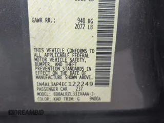 2014 Nissan Altima S with VIN 1N4AL3AP4EC122249, listed as a IAAI auction lot 42220351 with 194,768 mi miles and . Bid and sale history available at DreamBid. Image 9.