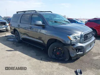 2021 Toyota Sequoia TRD Pro with VIN 5TDEY5B18MS187069, listed as a IAAI auction lot 41701691 with 100,629 mi miles. Bid and sale history available at carsss.com. Image 1.