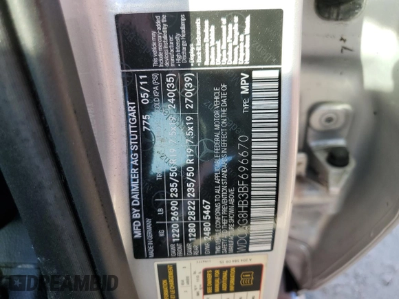 2011 Mercedes-Benz GLK 350 with VIN WDCGG8HB3BF696670, listed as a Copart auction lot 78135834 with Not Provided miles and Salvage Title. Bid and sale history available at DreamBid. Image 14.