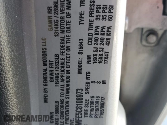 2012 GMC Canyon SLE1 with VIN 1GTD5MFE5C8108973, listed as a Copart auction lot 88090535 with 61,807 mi miles and Salvage Title. Bid and sale history available at carsss.com. Image 12.