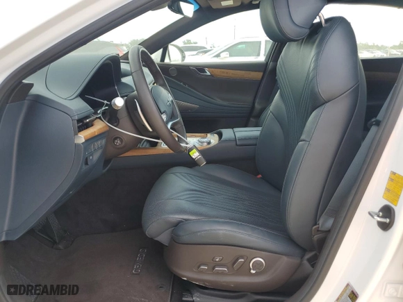 2021 Genesis G80 3.5T Prestige with VIN KMTGC4SD2MU048418, listed as a Copart auction lot 73874014 with 0 mi miles and Salvage Title. Bid and sale history available at carsss.com. Image 7.