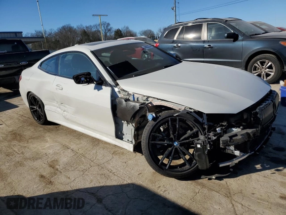 2023 BMW 4 Series 430i with VIN WBA53AP06PCL93808, listed as a Copart auction lot 40823274 with 9,338 mi miles and . Bid and sale history available at DreamBid. Image 4.