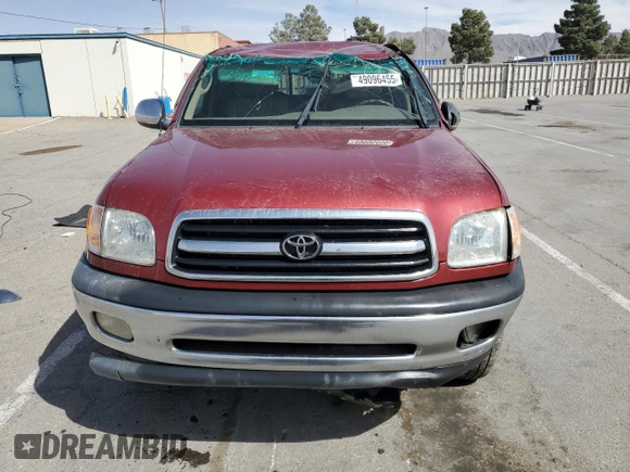 2000 Toyota Tundra SR5 with VIN 5TBBT4414YS030047, listed as a Copart auction lot 49096455 with Not Provided miles and Salvage Title. Bid and sale history available at DreamBid. Image 5.
