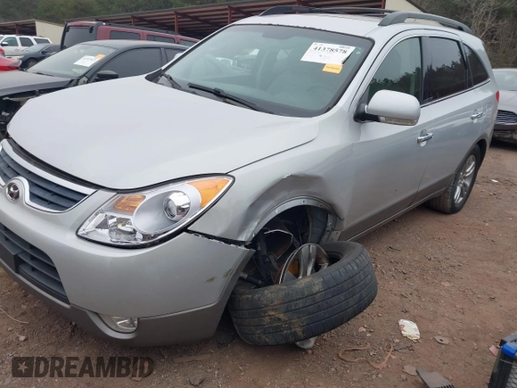 2012 Hyundai Veracruz Limited with VIN KM8NU4CCXCU195458, listed as a IAAI auction lot 41378578 with 224,646 mi miles and . Bid and sale history available at DreamBid. Image 2.