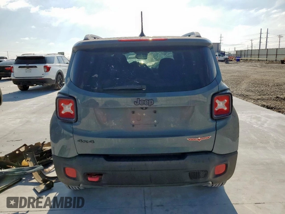 2015 Jeep Renegade Trailhawk with VIN ZACCJBCT7FPC17933, listed as a Copart auction lot 59749325 with Not provided miles and Salvage title. Bid and sale history available at DreamBid. Image 6.