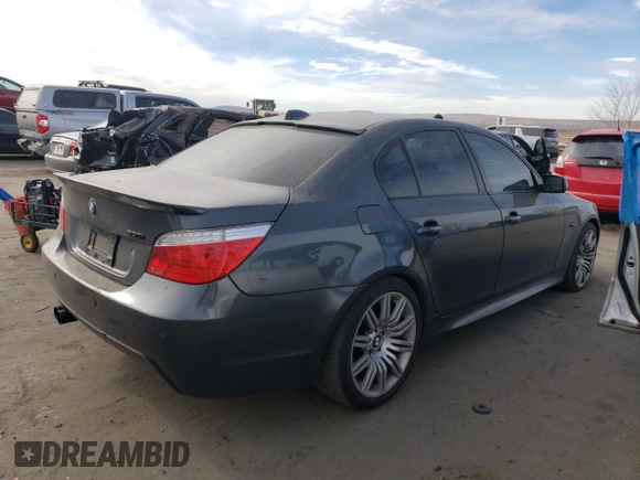 2009 BMW 5 Series 550i with VIN WBANW53589CT55595, listed as a Copart auction lot 87443714 with 148,373 mi miles and Salvage Title. Bid and sale history available at carsss.com. Image 3.