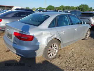 2013 Audi A4 Premium with VIN WAUBFAFL9DA161085, listed as a IAAI auction lot 41976939 with 184,536 mi miles and . Bid and sale history available at DreamBid. Image 4.