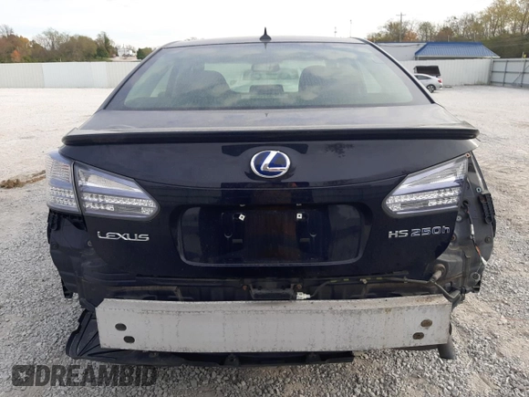 2010 Lexus HS 250h with VIN JTHBB1BA9A2010237, listed as a Copart auction lot 77445014 with 102,517 mi miles and Salvage Title. Bid and sale history available at DreamBid. Image 6.