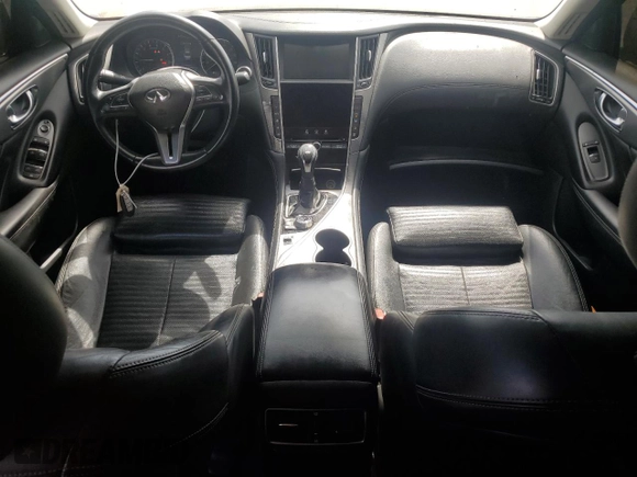 2018 Infiniti Q50 Luxe with VIN JN1EV7AP9JM356259, listed as a Copart auction lot 57756895 with 62,607 mi miles and Salvage title. Bid and sale history available at DreamBid. Image 8.
